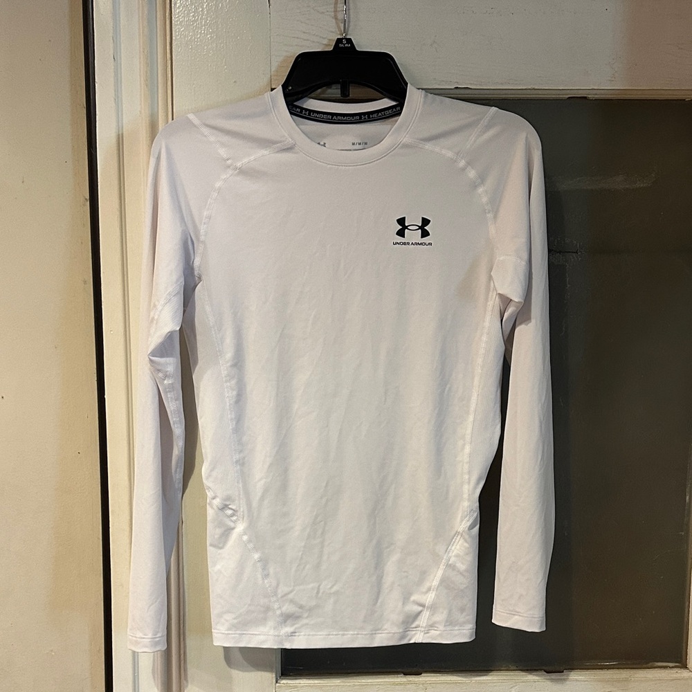 Under Armour Men's White Long Sleeve Compression